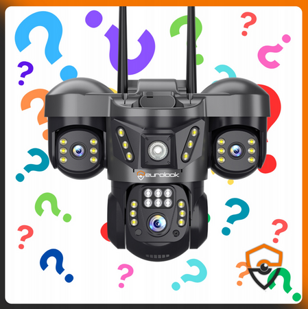 Potrójna kamera bezprzewodowa 6Mpx Obrotowa EUROLOOK V-63 Pro