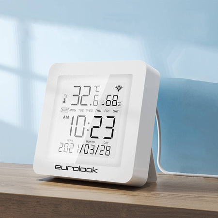 Inteligentny Czujnik Temperatury i Wilgoci Tuya W-Fi EUROLOOK TU-008-THS