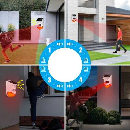 Zewnętrzny Solarny Sygnalizator PIR Tuya EUROLOOK TU-010-IA