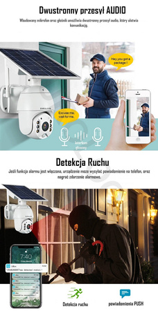Kamera Obrotowa IP Wi-Fi EUROLOOK EX-2536-WIFI-SOLAR