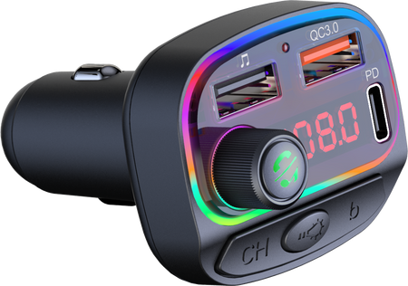Transmiter FM Bluetooth Szybka Ładowarka QC3.0 USB RT-4