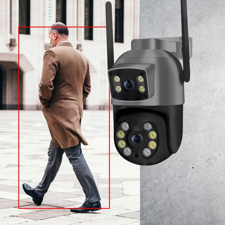 PODWÓJNA KAMERA WIFI IP SMART ZEWNĘTRZNA OBROTOWA 12MP DETEKCJA ALARM EUROLOOK ZC-05