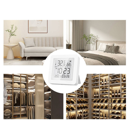 Inteligentny Czujnik Temperatury i Wilgoci Tuya W-Fi EUROLOOK TU-008-THS