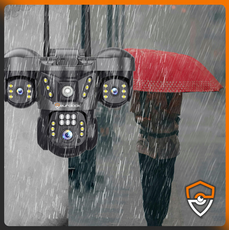 Potrójna kamera GSM bezprzewodowa 6Mpx Obrotowa EUROLOOK V-63 Pro GSM