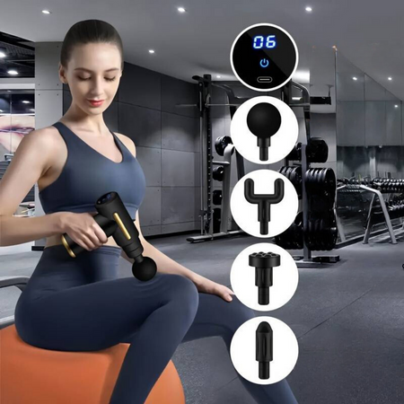 Mocny Bezprzewodowy Masażer Do Ciała EUROLOOK MG-01 Czerwony