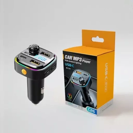 Transmiter FM Do Auta Ładowarka QC3.0 Bluetooth RT-6