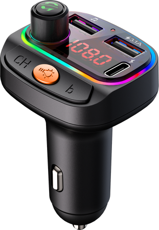 Transmiter FM Bluetooth Szybka Ładowarka QC3.0 USB RT-4