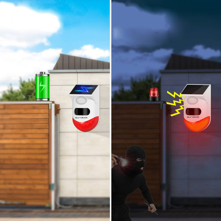 Zewnętrzny Solarny Sygnalizator PIR Tuya EUROLOOK TU-010-IA