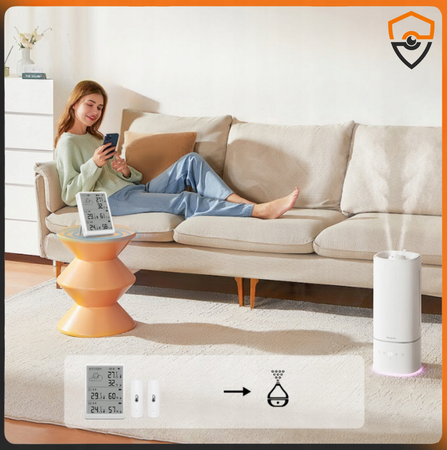 Stacja pogodowa Wi-Fi Tuya z dwoma czujnikami temperatury