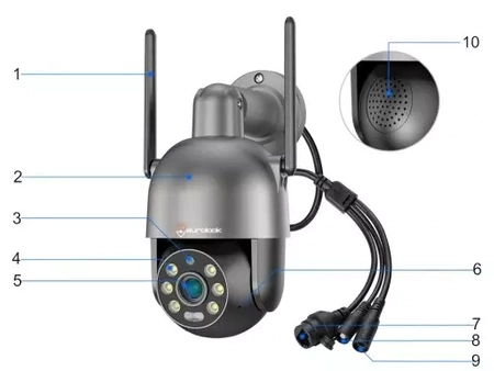 Zewnętrzna Obrotowa Kamera Wi-Fi EUROLOOK