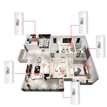 Inteligentny Czujnik Temperatury i Wilgoci Zigbee 3.0 Tuya EUROLOOK TU-004-Z-TS