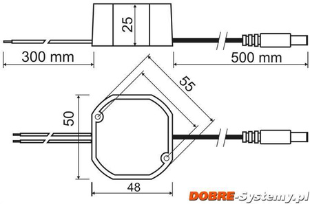 Zasilacz 12V/1A do puszki instalacyjnej