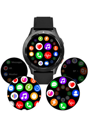 EUROLOOK Sportowy Inteligentny Zegarek Smartwatch Czarny Wodoodporny Fitness Bluetooth iOS Android