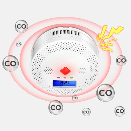 Inteligentny Czujnik Gazu Tlenku Węgla CO (Czad) Wi-Fi – współpraca z aplikacją Tuya / Smart Life EUROLOOK TU-014-CMS