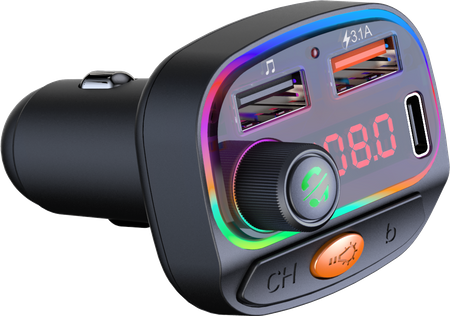 Transmiter FM Bluetooth Szybka Ładowarka QC3.0 USB RT-4