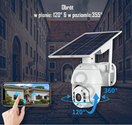 Kamera Obrotowa IP Wi-Fi EUROLOOK EX-2536-WIFI-SOLAR
