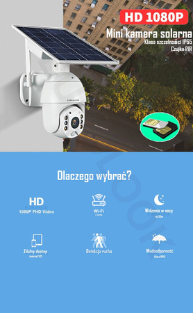 Kamera Obrotowa IP Wi-Fi EUROLOOK EX-2536-WIFI-SOLAR