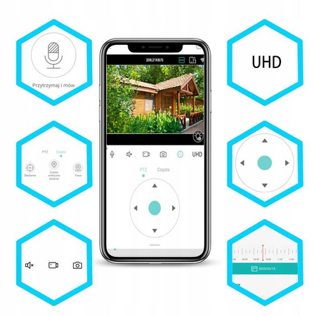 Kamera IP Wi-Fi Bezprzewodowa Zewnętrzna 8MP UHD EUROLOOK