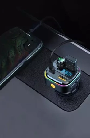 Transmiter FM Do Auta Ładowarka QC3.0 Bluetooth RT-6