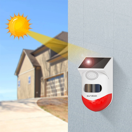 Zewnętrzny Solarny Sygnalizator PIR Tuya EUROLOOK TU-010-IA