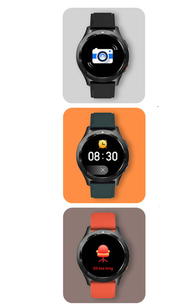 EUROLOOK Sportowy Inteligentny Zegarek Smartwatch Czarny Wodoodporny Fitness Bluetooth iOS Android