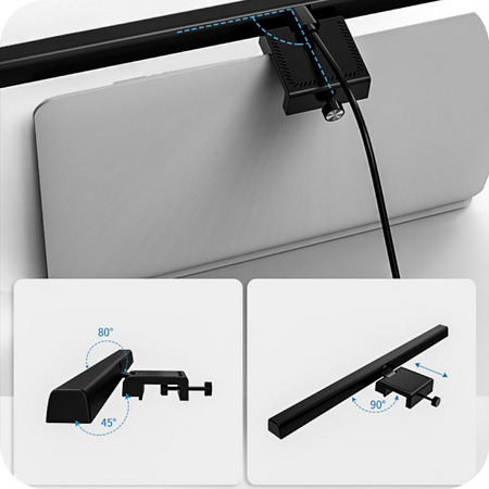 Lampka Biurkowa Na Monitor LED Ekran Komputera Laptopa Regulacja Barwy EUROLOOK SL-01