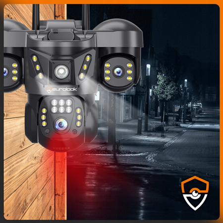 Potrójna kamera bezprzewodowa 6Mpx Obrotowa EUROLOOK V-63 Pro
