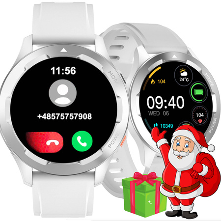EUROLOOK Sportowy Inteligentny Zegarek Smartwatch Biały Wodoodporny Fitness Bluetooth iOS Android