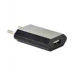 Ładowarka sieciowa USB do kamer szpiegowskich czarna