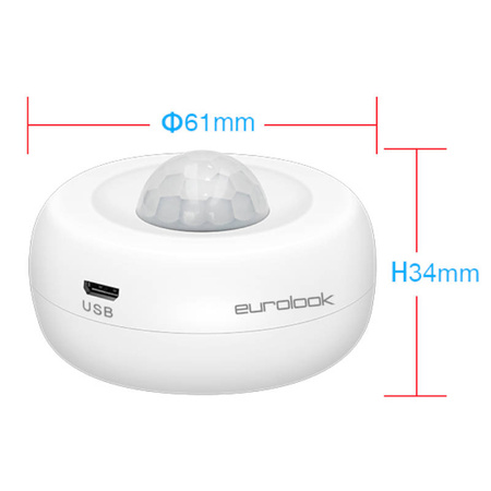 Sufitowy Czujnik PIR WiFi Tuya Smart 360° EUROLOOK TU-001-CS