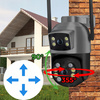 PODWÓJNA KAMERA WIFI IP SMART ZEWNĘTRZNA OBROTOWA 4K 8MPX DETEKCJA ALARM EUROLOOK ZC-05