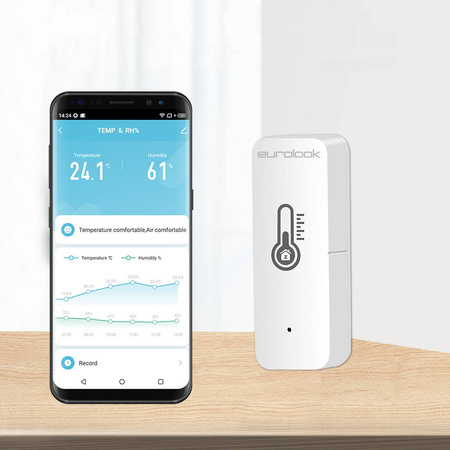 Inteligentny Czujnik Temperatury i Wilgoci Zigbee 3.0 Tuya EUROLOOK TU-004-Z-TS