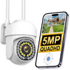 Bezprzewodowa Obrotowa Zewnętrzna Kamera IP WiFi 5MPx Powiadomienia Alarm EUROLOOK ZC-01